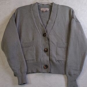 Philosophy Light Grey Button-Up Cardigan, Super Cozy